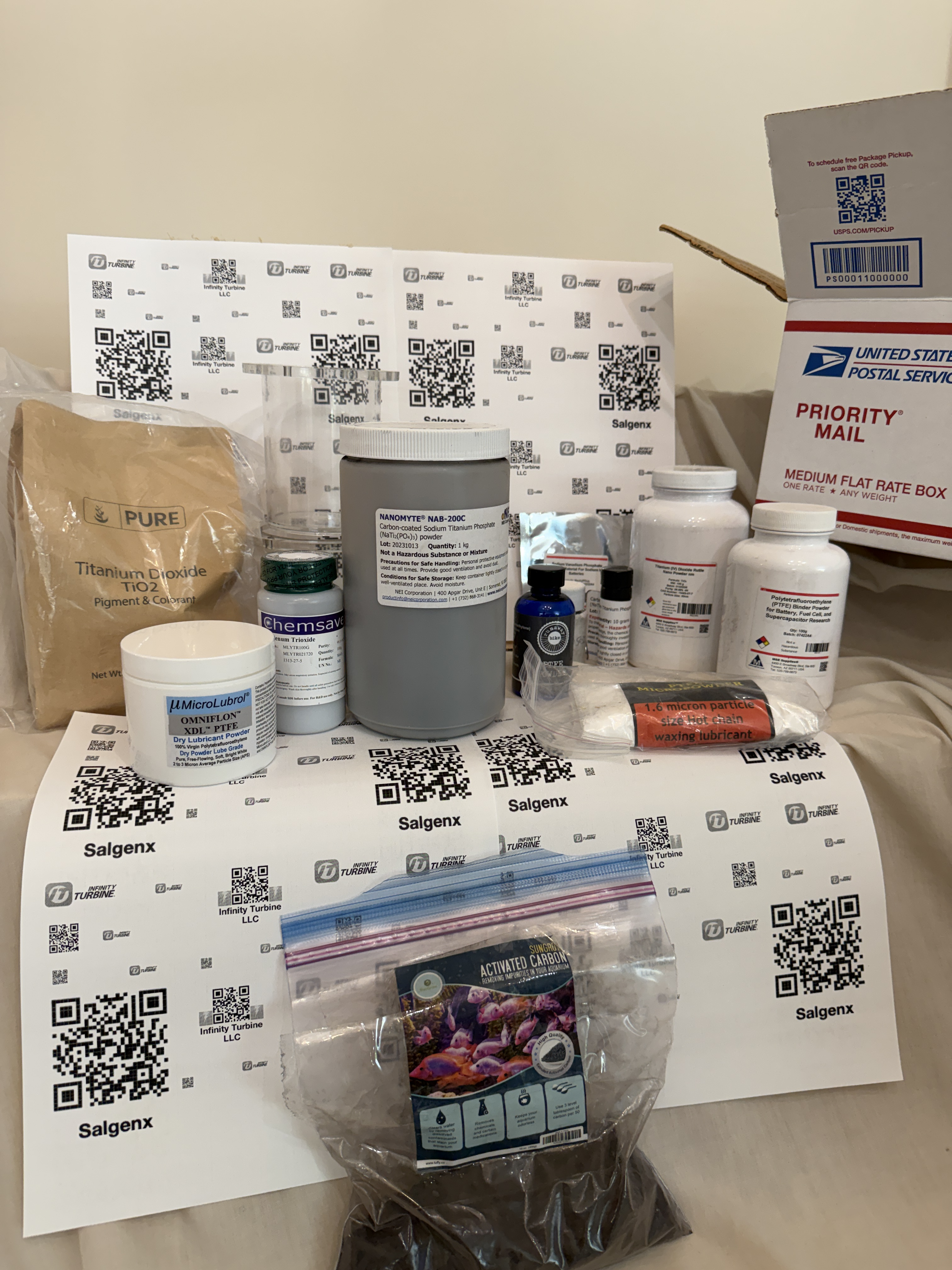 Surplus for Sale Salgenx Cathode Electrode Battery Materials